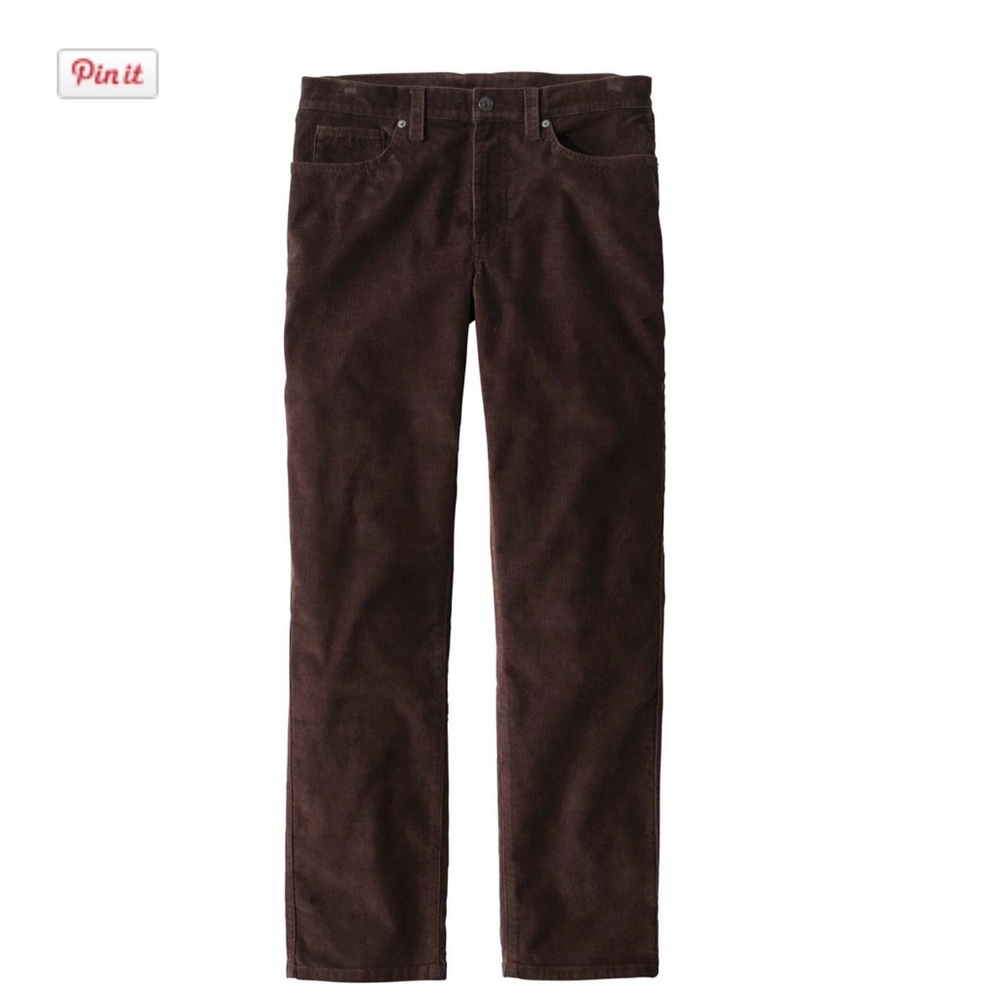 L.L. Bean Men's Dark Brown Corduroy Pants